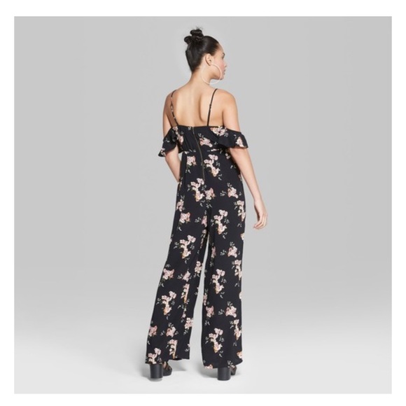 Wild fable floral cold shoulder jumpsuit - Picture 2 of 13